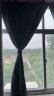 沫梵（M.fan）窗帘免打孔魔术贴遮光布简易卧室飘窗出租房小短遮阳布 深蓝色（粗麻款） 宽1.1X高1.8米 1片装 魔术贴式 实拍图