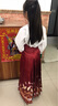蘿美醬2025新款馬面裙女童過(guò)年服套裝全套兒童漢服春秋小女孩中國風(fēng) 鶴吟長(cháng)袖上衣+酒紅色馬面裙+項鏈 110 曬單實(shí)拍圖