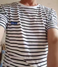 DIOULIFE夏季男裝短袖T恤男士圓領(lǐng)條紋半袖夏天男生冰絲t恤衣服男夏裝潮流 白色 XL 曬單實拍圖