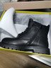 木林森馬丁靴女秋冬季棉鞋女短靴粗跟英倫真皮羊毛加絨保暖棉靴子女皮鞋 MLS207303-3黑色 [四季款] 37 曬單實(shí)拍圖