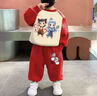 G. DUCKKIDS小黃鴨男女童衛(wèi)衣套裝2025春秋季新款哪吒魔童鬧海兒童長袖兩件套 A021我命由我+T001小小沖鴨褲 紅 90 【身高80-90CM】 曬單實(shí)拍圖
