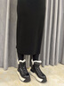 達(dá)芙妮（DAPHNE）冬季內(nèi)增高加絨雪地靴厚底棉鞋百搭短靴2024新款休閑女靴 米色 37 標(biāo)準(zhǔn)碼 曬單實(shí)拍圖