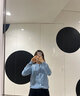 COMME DES GARCONS日本CDG川久保玲PLAY新款袖口愛心針織羊毛開衫毛衣男女情侶外套 天藍色女款 XS (160) 曬單實拍圖