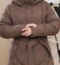 雅鹿2025新款羽絨服女長款過膝束腰顯瘦大碼氣質(zhì)中年媽媽加厚冬季外套 咖色 XL 建議【95-120斤】 曬單實拍圖