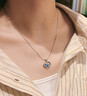 紀(jì)思梵奢侈品項(xiàng)鏈女小眾高級感吊墜珠寶飾品七夕情人節(jié)生日禮物送女友 永恒之心白金色藍(lán)鉆 尊享奢華禮盒 曬單實(shí)拍圖