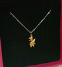 中國(guó)黃金（CHINA GOLD）黃金項(xiàng)鏈女士足金小金魚(yú)吊墜七夕情人節(jié)禮物送女友老婆 足金小金魚(yú)吊墜約0.5g*配銀鏈 曬單實(shí)拍圖