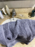 洁丽雅（Grace）5A抗菌毛巾纯棉吸水素色柔软洁面巾擦脸巾 单条装 深蓝灰色  实拍图