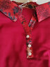 俞兆林（YUZHAOLIN）媽媽裝春秋裝新款上衣洋氣中年婦女長(cháng)袖T恤中老年女裝時(shí)尚打底衫 紅色上衣 2XL _建議110斤-120斤 曬單實(shí)拍圖