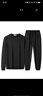 立蒙（LIMENG）男士休閑兩件套裝全棉圓領(lǐng)衛衣運動(dòng)衛褲大碼落肩潮 黑色 XL  曬單實(shí)拍圖