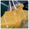 靈煩雨衣女款長(cháng)款全身防暴雨電動(dòng)電瓶車(chē)專(zhuān)用單人一體式防雨服雨披 蜜柚黃升級款[雙帽檐+雙口袋+ M 曬單實(shí)拍圖