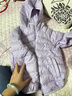 361°童裝兒童輕薄羽絨服中大童外套年秋冬季新款男女童保暖羽絨服 雪青紫/絨子含量85%鴨絨 130 充絨量32g 曬單實(shí)拍圖