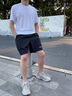 李寧（LI-NING）短褲男夏季新款梭織運(yùn)動(dòng)褲速干冰絲薄款休閑健身黑色五分褲子 黑色（速干/拉鏈口袋） L 曬單實(shí)拍圖