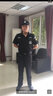 卓倫尚品保安工作服夏裝黑色保安制服男春秋執(zhí)勤服安檢服保安服短袖套裝 短袖+褲子+標志 XL (175) 曬單實拍圖
