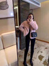 EPET高腰牛仔褲女緊身小腳加絨八分小個子2025春夏修身顯瘦女士鉛筆褲 黑色小腳毛邊-8分 26 -建議80-89斤 曬單實拍圖