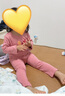 moimoln小云朵童裝秋冬新款中小童男女童兒童家居服內(nèi)衣套裝寶寶秋衣秋褲 粉色 110 曬單實(shí)拍圖