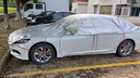 廣汽本田雅閣車(chē)衣半罩車(chē)罩防曬隔熱防雨塵防冰雹加厚汽車(chē)半身罩遮陽(yáng)防雪霜擋雪篷布四季半截套保護罩 加長(cháng) 牛津布大半罩【結實(shí)加厚】 曬單實(shí)拍圖