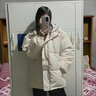 億梵莎棉服女冬季韓版寬松學(xué)生裝2023年新款假兩件冬天衣服羽棉襖絨服女 白色 均碼 曬單實拍圖