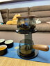 南山先生整套茶具創(chuàng  )意防燙玻璃茶杯禮盒裝功夫茶具清飲半自動(dòng)茶具套裝 清飲半自動(dòng)茶具_鴉青款 曬單實(shí)拍圖