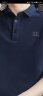 吉普（JEEP）短袖t恤男宽松翻领2024夏季新款纯色棉质商务休闲男士半袖体恤 蓝色 XL(建议145-160斤) 晒单实拍图