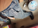錦尚丹寧（JSHANGDNN）重磅做舊牛仔褲男秋冬季男士寬松直筒加絨加厚潮牌水洗休閑長(cháng)褲潮 藍色 32 適合140-150斤 曬單實(shí)拍圖