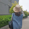CHALL KITTY漁夫帽女士夏季遮陽防紫外線防曬帽沙灘遮陽帽太陽帽子2025新款 卡其色-高端品牌禮盒裝高級感 曬單實(shí)拍圖