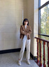 宜惜綺 短款小西裝外套女春秋款2022年秋季新款韓版女裝氣質(zhì)休閑小西服上衣小個子工作服 咖啡色 M 曬單實拍圖