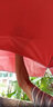 啟勵(lì)遮陽(yáng)傘戶外太陽(yáng)傘大號(hào)擺攤用雨傘大型庭院沙灘傘折疊夜市地?cái)倛A傘 雙層2.4紅色三層架/銀膠加厚 曬單實(shí)拍圖