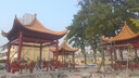 防腐木涼亭戶外庭院實(shí)木菠蘿格景觀長廊架仿古建水榭蘇式六角亭子 四角古建涼亭定制（15797994999 曬單實(shí)拍圖