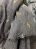 RORONOA 燙金麋鹿棉麻圍巾女百搭韓版秋冬季兩用超大披肩保暖黑色長款絲巾【好物】 黑色 180*90cm 曬單實拍圖