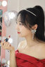 思梨高級感蝴蝶結(jié)閃鉆耳環(huán)女優(yōu)雅夸張大氣耳飾長款網(wǎng)紅氣質(zhì)流蘇耳墜 滿鉆蝴蝶結(jié)流蘇耳環(huán)-銀針 曬單實拍圖
