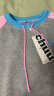 CHUU印花撞色长袖T恤女2024春季新品设计感别致抽绳拼色上衣 粉色 均码 晒单实拍图