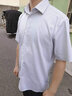 杉杉【DP免燙】短袖襯衫男條紋夏季休閑商務(wù)青中年棉氨彈力半袖襯衣 FQC232D200807短袖 38 曬單實(shí)拍圖