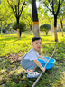 SEVEN ONLY OLINE二代彩虹豆鯊魚(yú)兒童雨鞋女童防滑嬰幼兒寶寶雨靴女孩水鞋 藍色 16 0 內長(cháng)16cm【腳長(cháng)約15.5穿】 曬單實(shí)拍圖