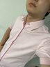 蒂梵紳純手工定制竹纖維柔光彈力短袖襯衫 夏季襯衣男商務(wù)休閑短袖襯衫 男 量體制作 免燙機洗易打理 淺粉色 一人一版私人定制 曬單實拍圖