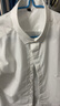 POWO長(cháng)袖襯衫男士白色襯衣刺繡修身商務(wù)休閑衣服韓版男裝秋季 米白色 39 碼（適合105-120斤） 曬單實(shí)拍圖