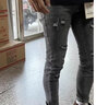 JEEP SPIRIT牛仔褲男潮牌男士破洞春秋新款休閑小腳長(zhǎng)褲子韓版修身男裝 1353淺藍(lán)色【長(zhǎng)褲】 31 曬單實(shí)拍圖