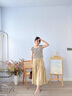 韓璐嬌（hanlujiao）連衣裙女裝夏季2024年新款氣質(zhì)顯瘦針織衫高腰休閑裙子夏天套裝女 上衣+裙子 M 曬單實拍圖