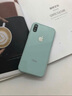 新爵 蘋(píng)果x手機殼玻璃鏡面iphone xs max xr液態(tài)硅膠防摔潮牌個(gè)性軟全包超薄男女款 淡青綠【鋼化玻璃背板】 適用蘋(píng)果X/XS【5.8英寸】 曬單實(shí)拍圖