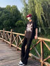 普戈斯cleanfit彎刀牛仔褲男薄款ootd穿搭顯腿長(cháng)工裝褲子直筒修身微喇褲 黑色 4XL 曬單實(shí)拍圖