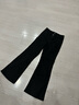 森馬（Semir）牛仔褲女森柔牛仔高腰喇叭褲顯瘦顯腿長(cháng)黑色褲子2024冬新款拖地褲 牛仔水洗黑98201 25 曬單實(shí)拍圖