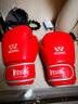 九日山拳擊手套 拳套成人男子女子散打拳套 武術(shù)搏擊訓練比賽打沙袋 紅色8oz 粘扣（一副2只裝） 曬單實(shí)拍圖