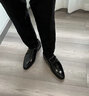 老爺車（WECKER）皮鞋男真皮正裝男鞋透氣涼皮鞋尖頭漆皮增高韓版西裝鞋德比鞋子男 1811黑色平跟[單鞋款] 38 曬單實(shí)拍圖