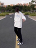 衣然呈品牛仔褲男秋季新款青春美式潮流拉鏈開(kāi)叉設計時(shí)尚寬松直筒長(cháng)褲子男 黑色 XL【建議115-140斤】 曬單實(shí)拍圖
