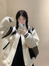 樂雅秀美式復(fù)古休閑白色棒球服外套女2025春秋新款百搭?yuàn)A克上衣 白色棒球服外套 40/45kg/S 曬單實(shí)拍圖