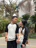 love legend情侶裝衛衣套裝春秋季寬松一男一女百搭休閑上衣服學(xué)生團體服定制 插肩袖+插肩袖 男2XL+女M 曬單實(shí)拍圖