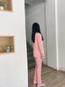 芬之伴睡衣女2024年新款春秋純棉長袖中年媽媽可外穿全棉女士大碼家居服 1715粉色 L（100-120斤穿） 曬單實拍圖
