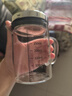 合慶玻璃杯辦公室飲水杯牛奶杯子飲料杯家用耐高溫茶杯烘焙量杯帶刻度 小號帶蓋 350ml 曬單實(shí)拍圖