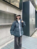 LEMANISMlemanism三防黑色色服男女輕薄冬季情侶短款保暖外套加厚面包 墨綠色 M 曬單實拍圖