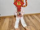 可歐可優(yōu)（OK.OU）家居服套裝居家內(nèi)著前開(kāi)長(zhǎng)袖套裝  麗家寶貝 米白+粉色印花 100 曬單實(shí)拍圖