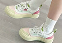 FILA 斐樂官方女鞋楊冪同款摩登帆布鞋2024夏季新款水母鞋時尚休閑鞋 桃色粉/新薄荷綠-CS 37.5 曬單實拍圖
